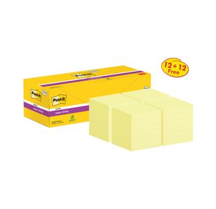 Post-It S/Stick 76X76 90S C/Ylw Pk24