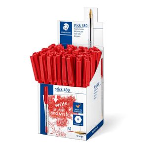 Staedtler 430 Pen Ballpoint Med Red