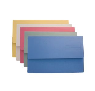Document Wallets A4 250Gsm Ast Bx50