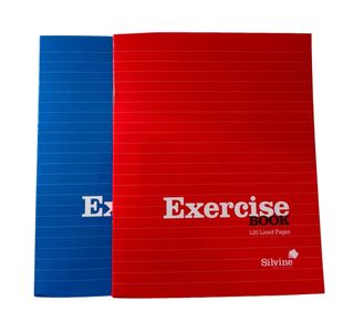 Silvine A4 Exercise Book 120P Red/Blue P