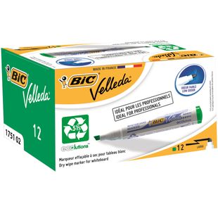 Velleda 1751 Wbrd Mkrs Green Chisel Bx12