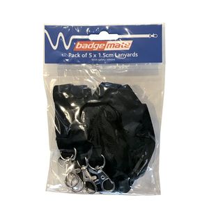 Textile Lanyard 15Mm 5Pk Ast Bx10