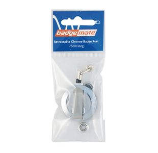 Round Chrome Badge Reel Bx10