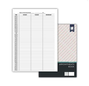 Std Appointments Book A4 Wiro Bound Brn