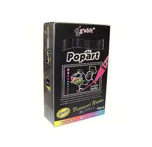 Popart 5Mm Liquid Chalk Mkr Blk Bx10