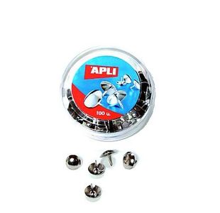Apli Drawing Pins, Nickel 10Mm 100S