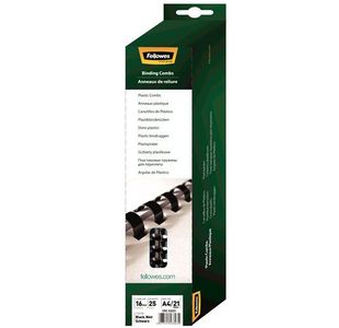 16Mm Plastic Binding Combs - Black