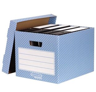 Storage Box Blue/White 4Pk