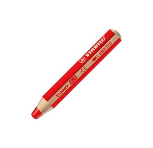 Stabilo Woody 3 In 1 Pencils Red