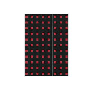 Quadro Notebook Black On Red B6, Unlined