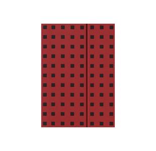 Quadro Notebook Red On Black B6, Lined