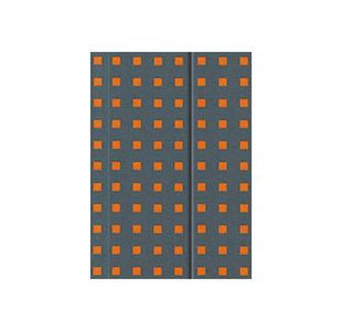 Quadro Notebook Grey On Orange B6, Lined