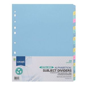 Concept Extra Wide Alphabetical Subject