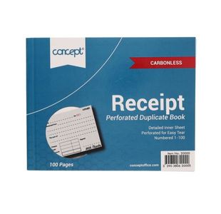 Concept 100Pg Carbonless Receipt Book