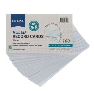 Concept Pkt.100 5�X3� Ruled Record C