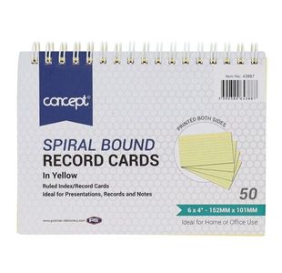 Concept Pkt.50 6�X4� Spiral Bound Re