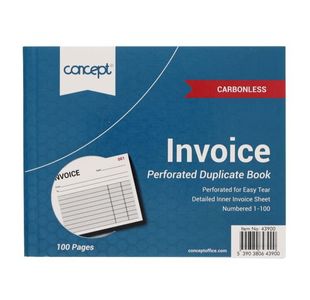 Concept 100Pg 4"X5" Carbonless Invoice D