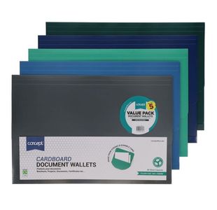 Concept Pkt.5 Cardboard Document Wallets