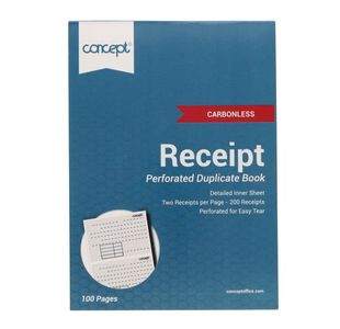 Concept 100Pg Carbonless Receipt Book