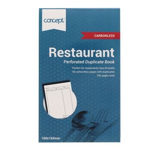 Concept 100Pg Carbonless Restaurant Pad