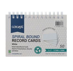 Concept Pkt.50 5�X3� Spiral Bound Re