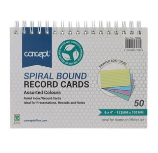 Concept Pkt.50 6�X4� Spiral Bound Re