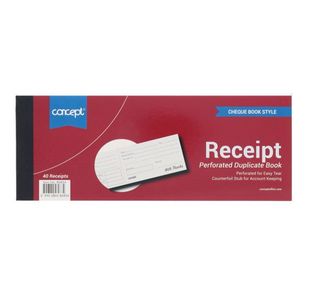 Concept 40Pg 3"X8" Cash Receipt Book