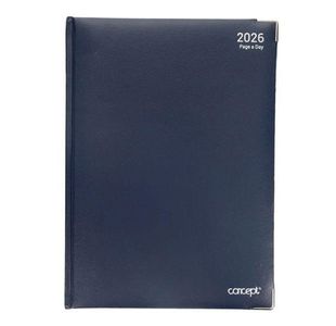 Concept 2026 A4 Diary Page A Day - Black