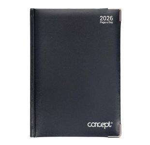 Concept 2026 A5 Diary Page A Day - Black