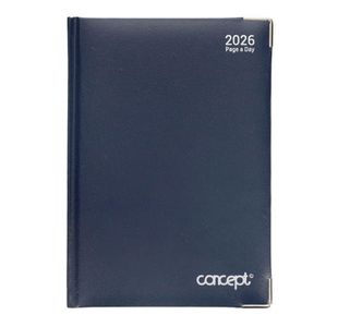 Concept 2026 A5 Diary Page A Day - Navy