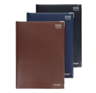 Concept A4 2026 Page A Day Desk Diary Bo