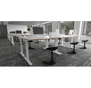 Air Height Adjust Desk Back To Back