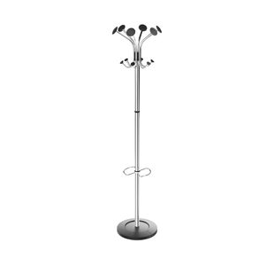 Alba Chromy Coat Stand Chrome/Black