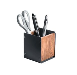 Alba Pen Holder Black/Walnut