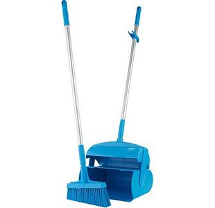 Blue Closable Lobby Dustpan/Brush