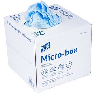 Blue Microfibre Cleaning Cloths Pk50