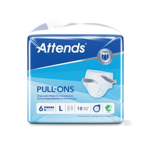 Attends Pullons Pant Sz 6L X4 Pk18