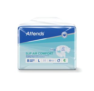 Attends Slipair Nappy Sz 8L X4 Pk30