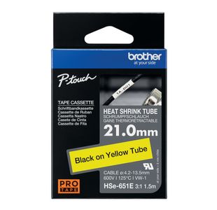 Brother Hse Tube Tpe 21.0Mm Blk/Ylw