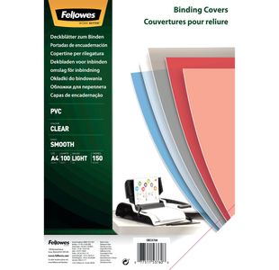 Fellowes Clr Pvc Covers 150Mi Pk100