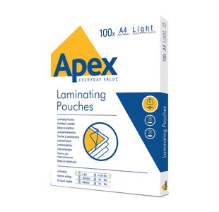 Apex A4 Ldut Laminating Pouch Pk100