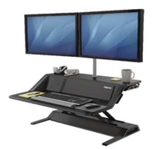 Fellowes Lotus Dx Sit-Stnd Wkstn Blk