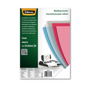 Fellowes Bndg Covers A4 200Mi Pk100