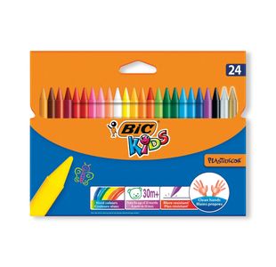 Bic Plastidecor Crayons Ast Pk24