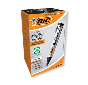 Bic 2000 Bullet Perm Marker Blk Pk12