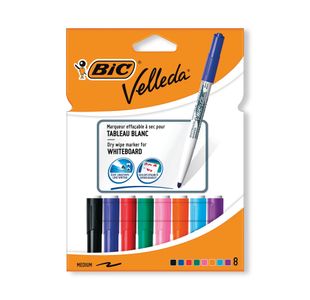 Bic Velleda 1741 Drywipe Mkr Ast Pk8