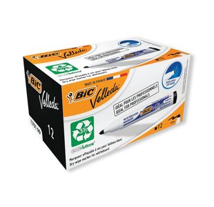 Bic Velleda 1701 Markers Black Pk12