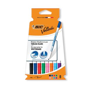 Bic Velleda 1721 Fine Marker Ast Pk8