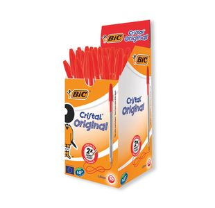 Bic Cristal Ball Pen Medium Red Pk50