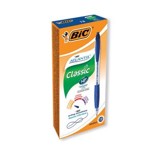 Bic Retractable Ball Pen Blue Pk12